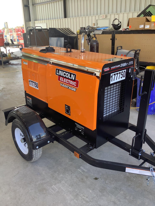 2021 Lincoln Electric Vantage 322 Vantage 322 Ready Pak 3 w/ Decals, ORANGE (includes trailer, cable rack, fender light kit) NO Telematics