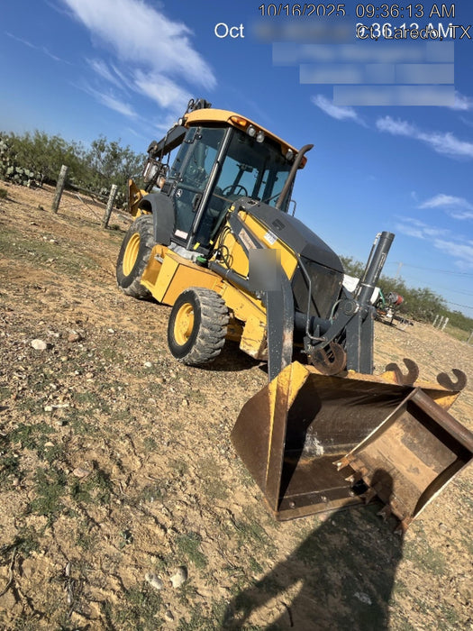 2019 John Deere 310LEP 4wd, Cab/Heat/Air, Standard dipper, ISO, Rear Auxiliary Hydraulics, Manual QC w/12”, 18”, and 24” buckets