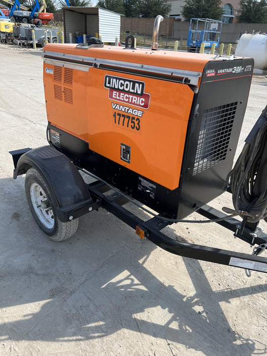 2021 Lincoln Electric Vantage 322 Vantage 322 Ready Pak 3 w/ Decals, ORANGE (includes trailer, cable rack, fender light kit) NO Telematics