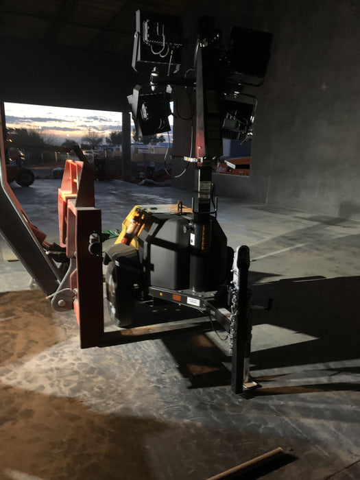 Allmand NLV3GR (4) LED Light Fixture 350W, 23' Vertical Mast, 3kW Prime, Towable, Deep Sea L401, Leveling Jacks, Yanmar T4F 5.8hp