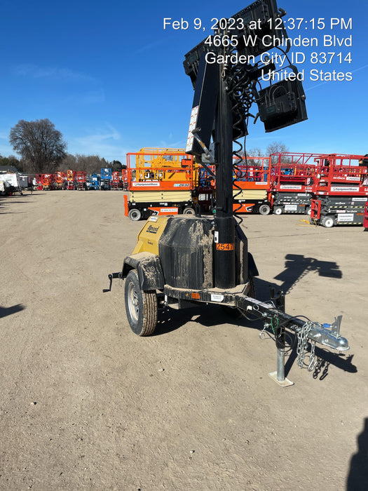 2022 Allmand NLV3GR (4) LED Light Fixture 350W, 23' Vertical Mast, 3kW Prime, Towable, ES Decals, T3