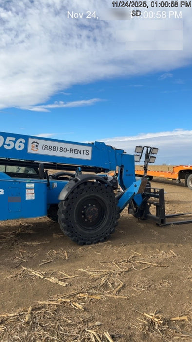 2019 Genie GTH-1056 Cab/Heat/AC, Solid RT Tires, LED Work Lights, Beacon 60" QA Carriage, 60" Forks
