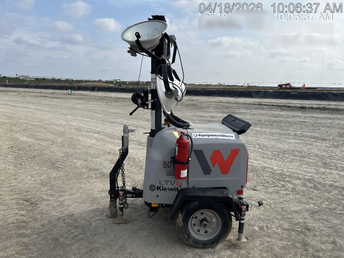 2019 Wacker Neuson LTV6L-MH Mobile Light Tower w/Fuel Level Sensor Installed
