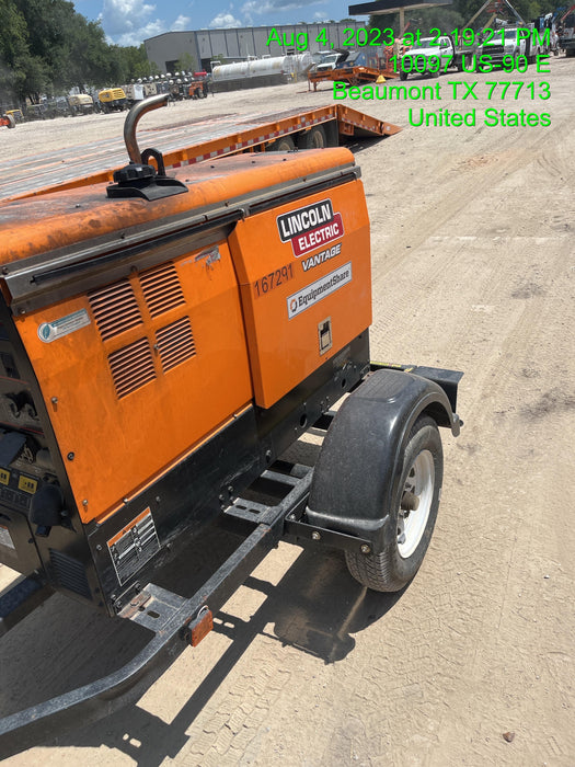 2021 Lincoln Electric Vantage 322 Vantage 322 Ready Pak 3 w/ Decals, ORANGE (includes trailer, cable rack, fender light kit) NO Telematics