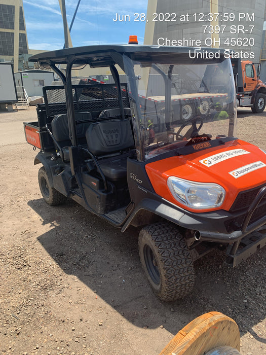 2022 Kubota RTV-X1140W-H Plastic Canopy, Windshield Acrylic Clear, LED Strobe Light, Wire Harness Kit, Back up Alarm