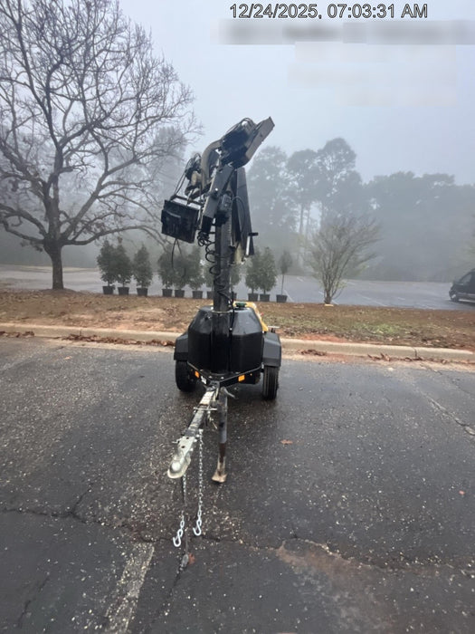 2022 Allmand NLV3GR (4) LED Light Fixture 350W, 23' Vertical Mast, 3kW Prime, Towable, Deep Sea L401, Leveling Jacks, Yanmar T4F 5.8hp