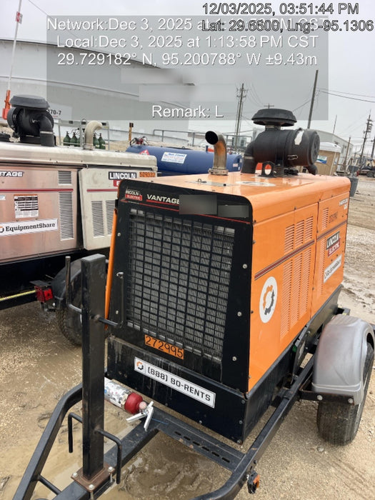 2022 Lincoln Electric Vantage 549X Crosslink Technology, Trailer Mounted, ES Decals, T3