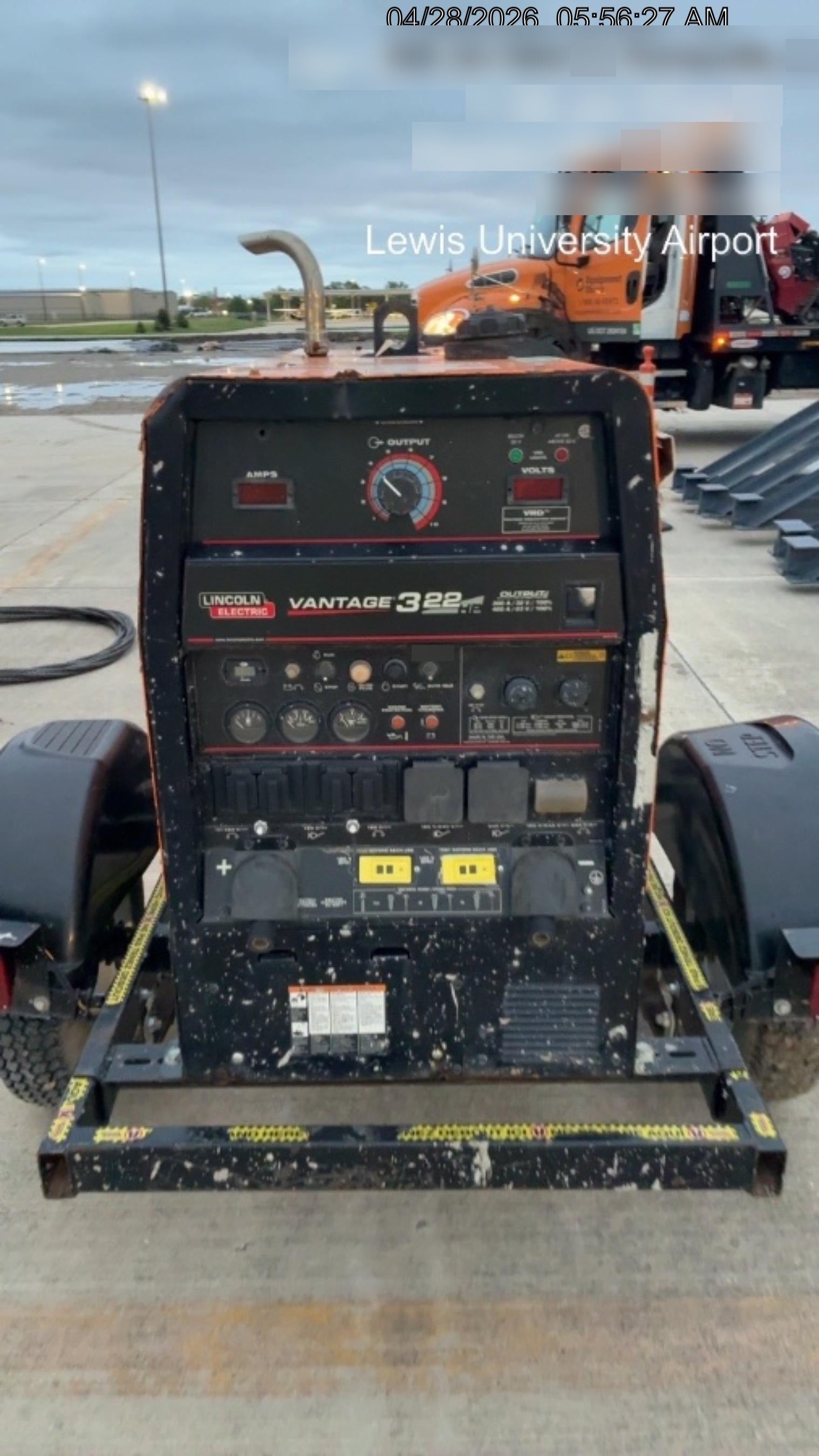 2021 Lincoln Electric Vantage 322 Vantage 322 Ready Pak 3 w/ Decals, ORANGE (includes trailer, cable rack, fender light kit) NO Telematics