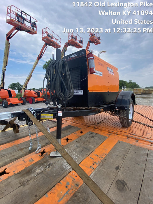 2023 Lincoln Electric LE400 Kubota V1505, Trlr, Cable Rack, Light Kit, ES Decals, T3