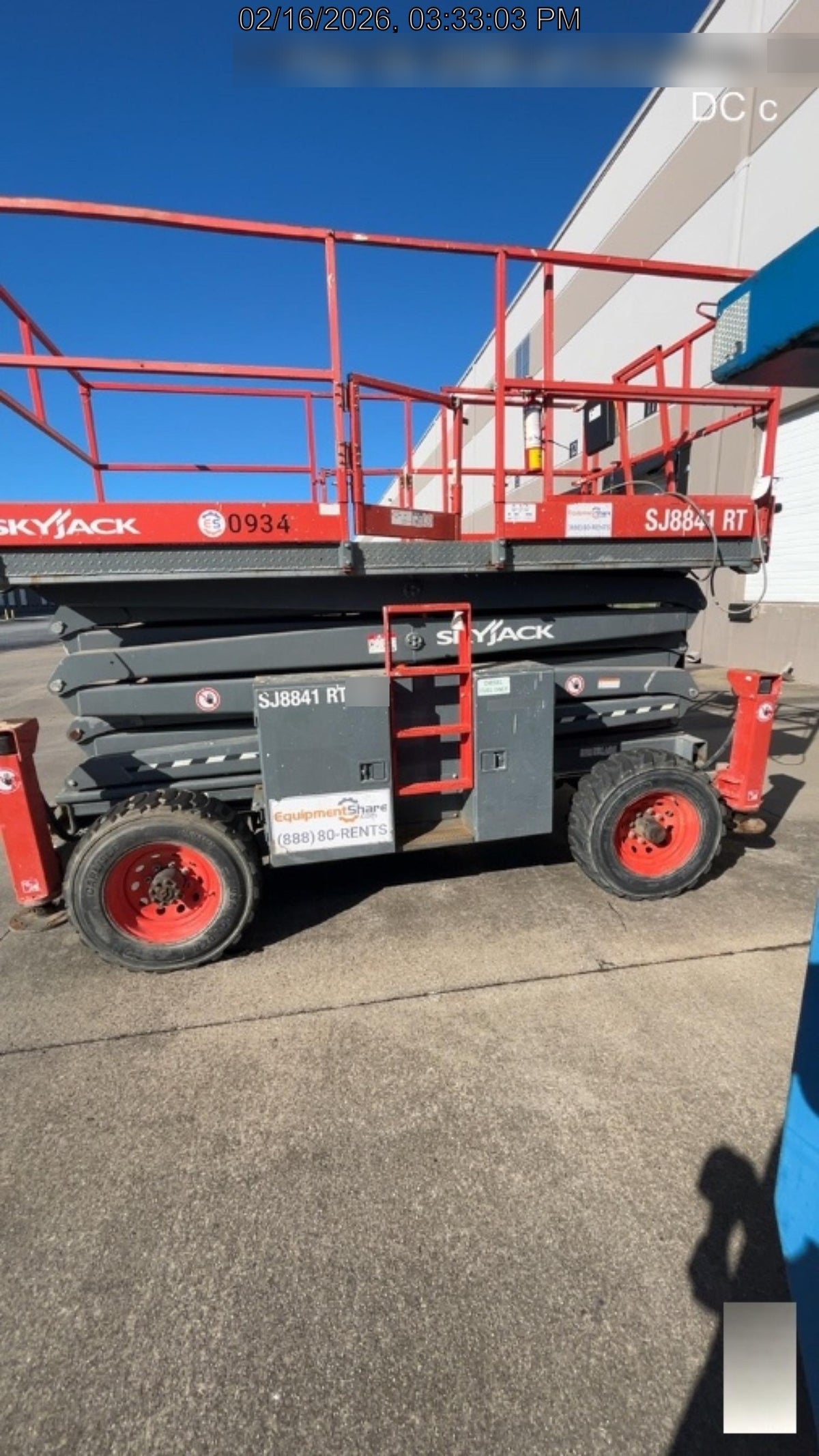 2016 SKYJACK SJ8841 RT