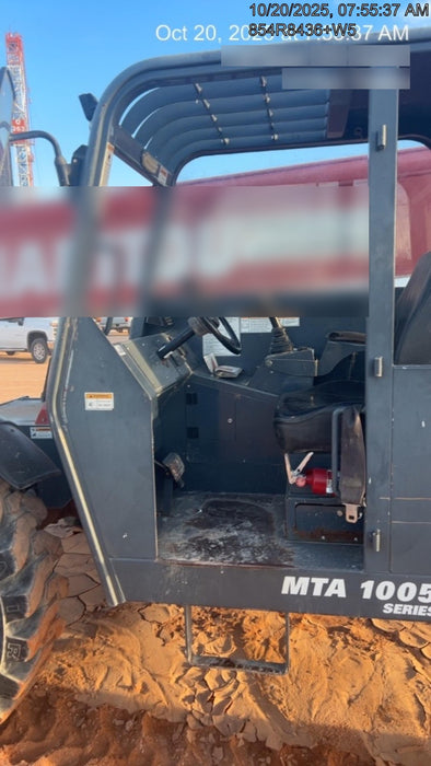 2018 Manitou MTA10055 Manitou MTA 10055 w/Open ROPS, Work Lights/Strobe, Aux Hyd, Solid Tires, Lift Hook, 66" Carriage, 60" Forks