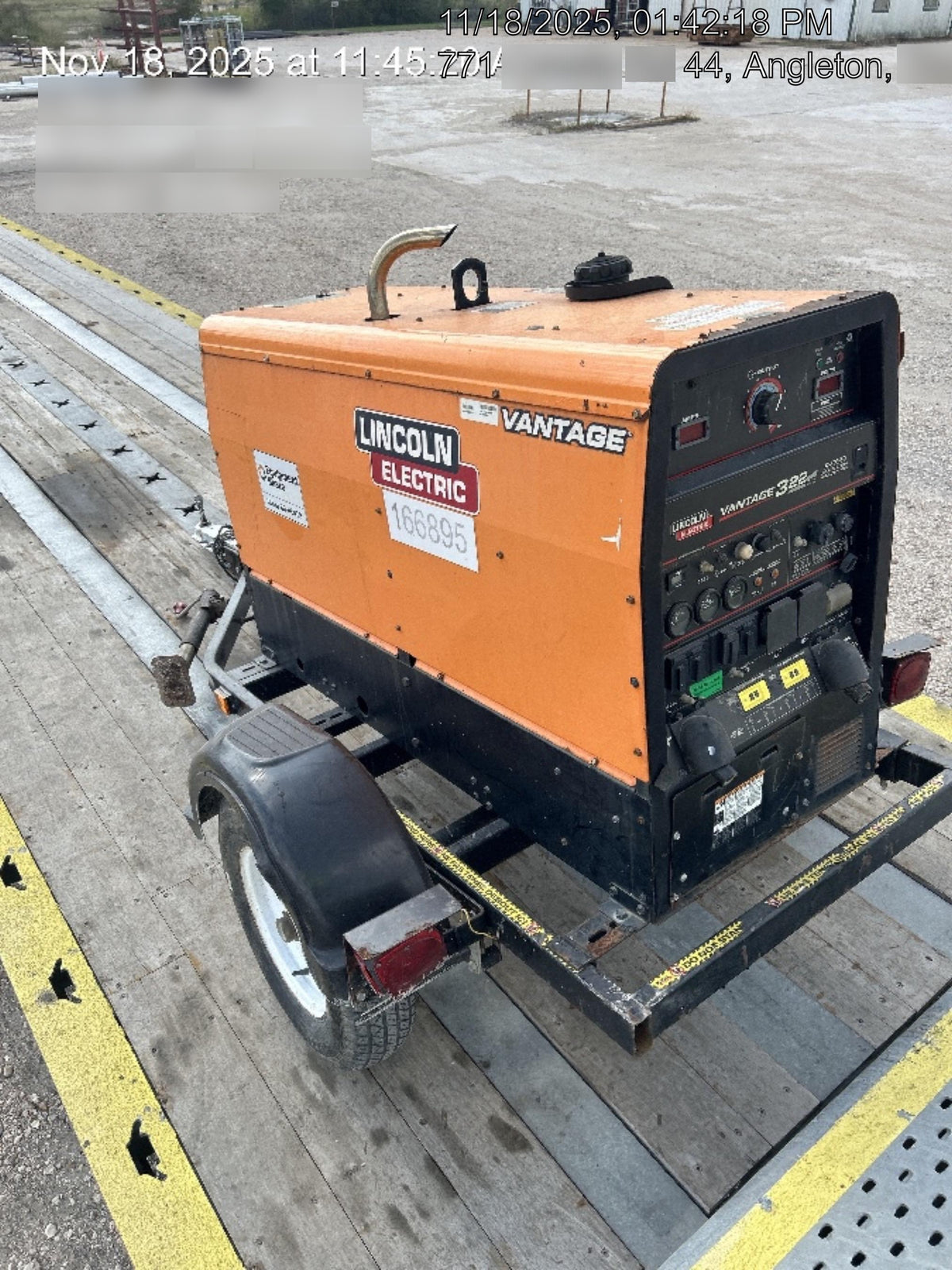 2021 Lincoln Electric Vantage 322 Vantage 322 Ready Pak 3 w/ Decals, ORANGE (includes trailer, cable rack, fender light kit) NO Telematics
