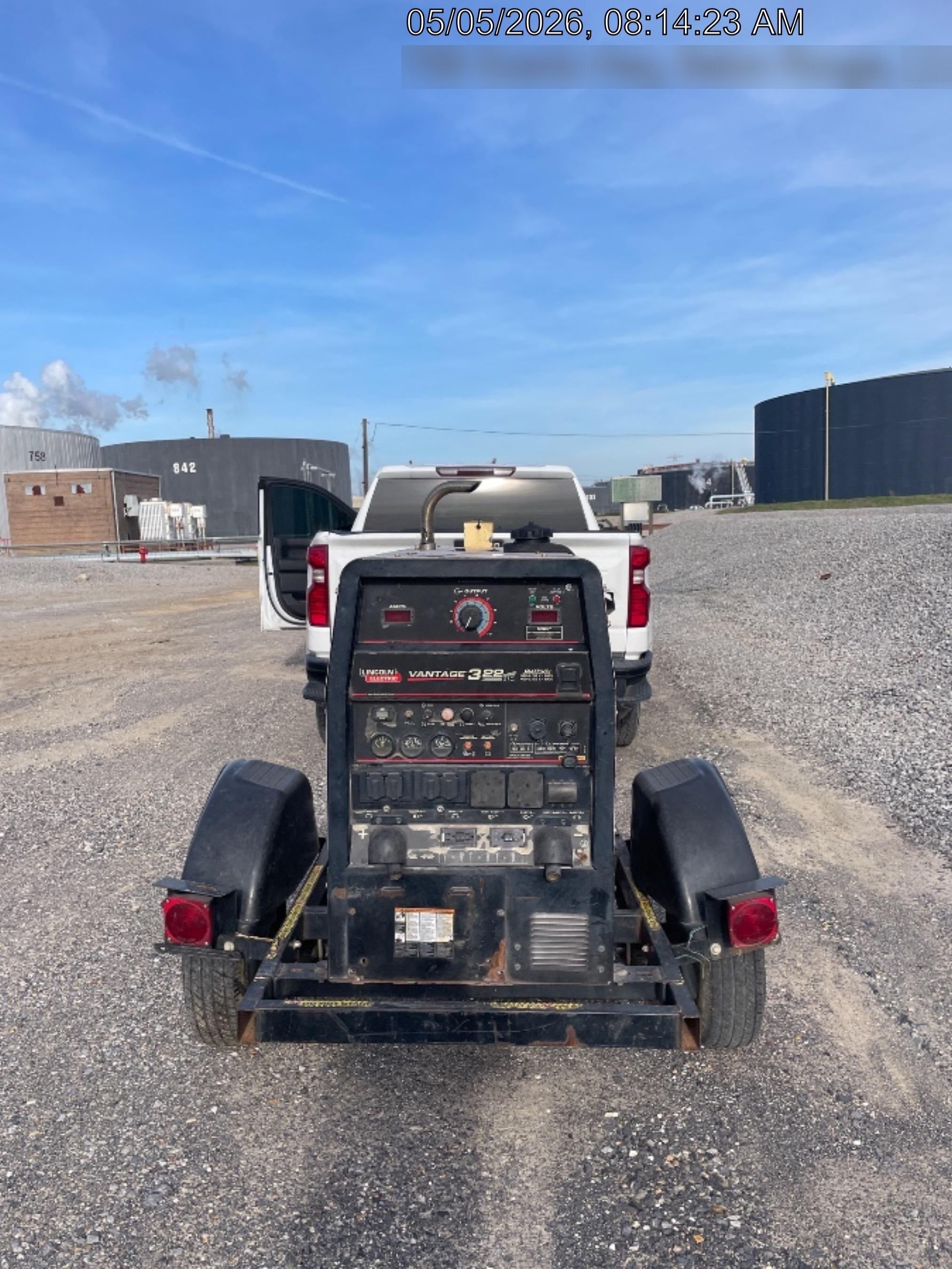 2019 Lincoln Electric Vantage 322 Ready-Pak 3, Two Wheel Trailer, Fender and Light Kit, Cable Rack