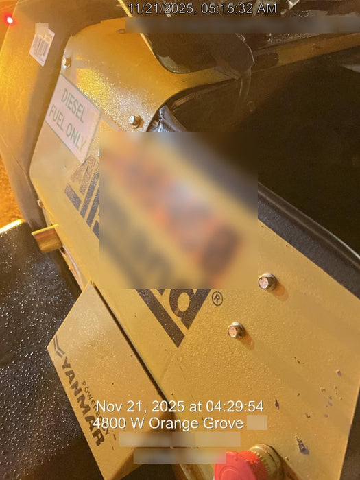 Allmand NLV3GR (4) LED Light Fixture 350W, 23' Vertical Mast, 3kW Prime, Towable, Deep Sea L401, Leveling Jacks, Yanmar T4F 5.8hp