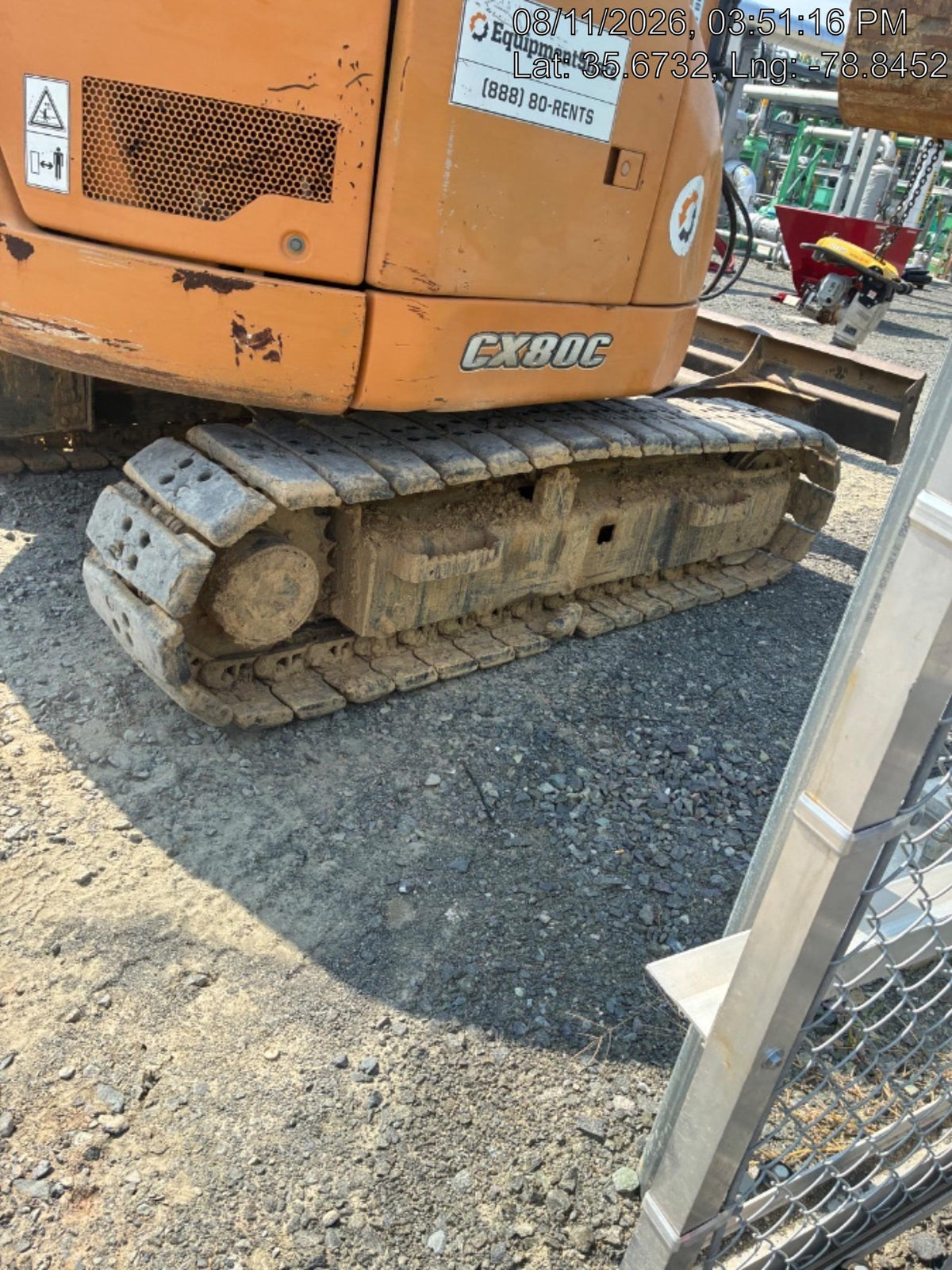 2015 Case CX80C CLOSED CAB, A/C, RUBBER TRACKS PADS, 7'-2" ARM