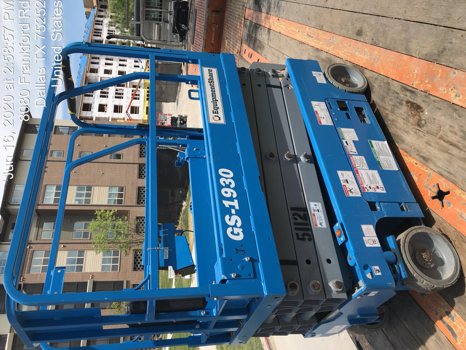 2019 Genie GS-1930 Fixed Rails with Chain Entry