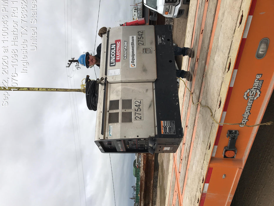 2019 Lincoln Electric Vantage 322 Lincoln Vantage 322 Welder w/Trailer, Light Kit, Cable Rack