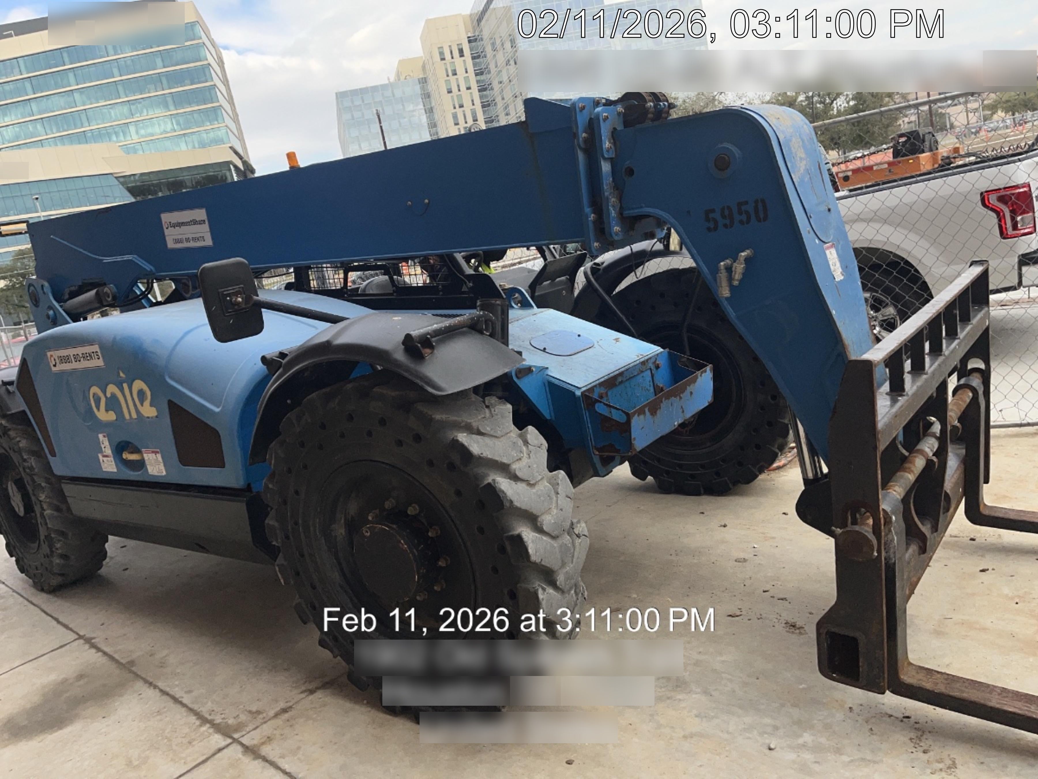 2017 Genie GTH-844 Genie GTH-844, Solid Tires, 60" carriage/forks, Open ROPS, Work Lights