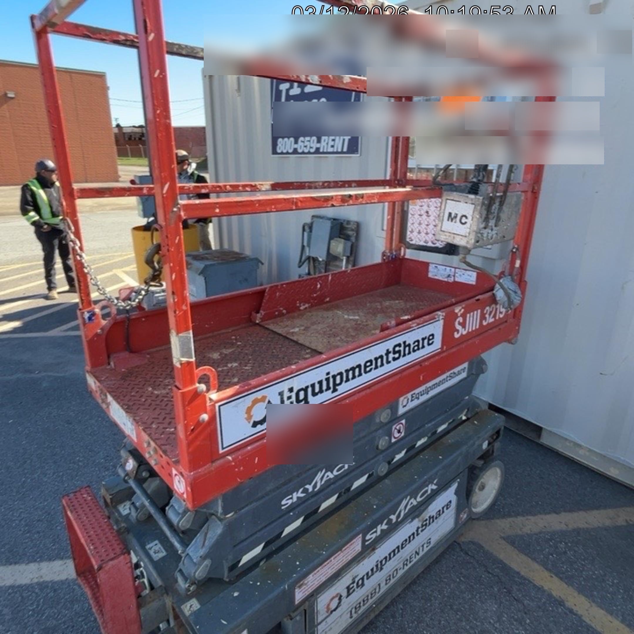 2019 Skyjack SJIII-3219 Standard Options, Trojan Batteries