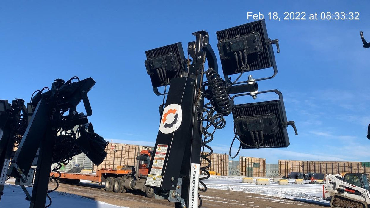 2021 Allmand NLV3GR (4) LED Light Fixture 350W, 23' Vertical Mast, 3kW Prime, Towable, Deep Sea L401, Leveling Jacks, Yanmar T4F 5.8hp