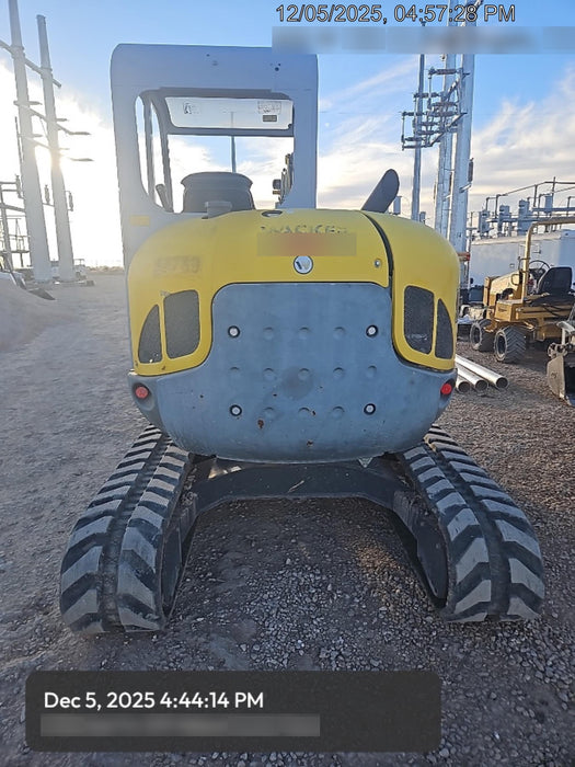 2019 Wacker Neuson EZ53 Open ROPS, Long Dipperstick, T4, VDS Manual QC, Buckets: 12/18/24", Hydraulic Thumb