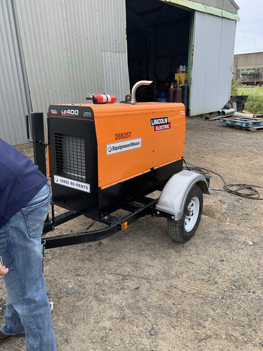 2022 Lincoln Electric LE400 Kubota V1505, Trlr, Cable Rack, Light Kit, ES Decals, T3