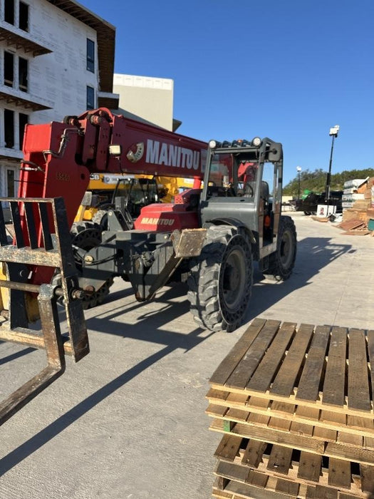 2018 Manitou MTA10055 Manitou MTA 10055 w/Cab/Heat/AC, Work Lights/Strobe, Aux Hyd, Solid Tires, Lift Hook, 66" Carriage, 60" Forks