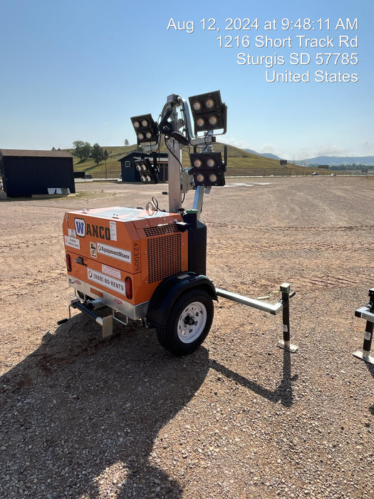 2024 Wanco WLTT-4MM4K Diesel, Deep Sea Controller, Shore Power Plug, Auto Start, (4) 350W LED Floodlights, 4kW Generator, 60 Gal Fuel Tank, 2" Ball, T3