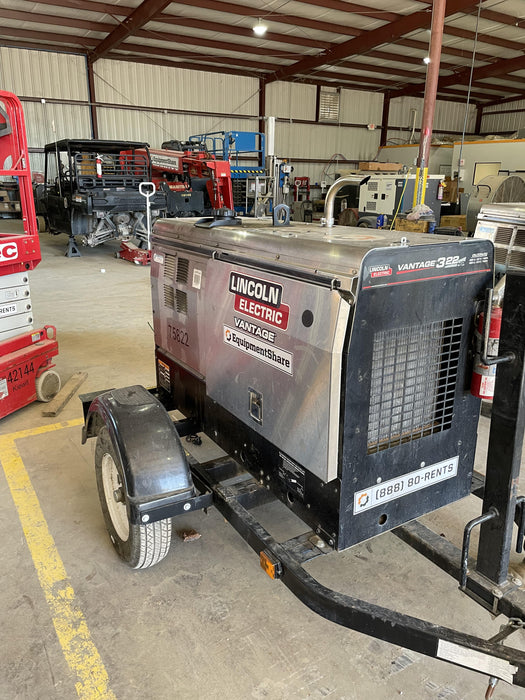 2020 Lincoln Electric Vantage 322 Welder Ready-Pak 3, w/ GPS & Decals (includes trailer, cable rack, fender light kit)