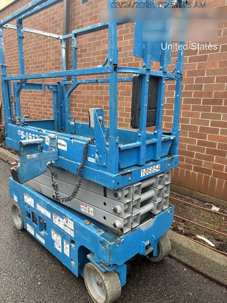 2020 Genie GS-1930 Solid Non Marking Tires, Beacon, Folding rails with half height swing gate, 800W Inverter