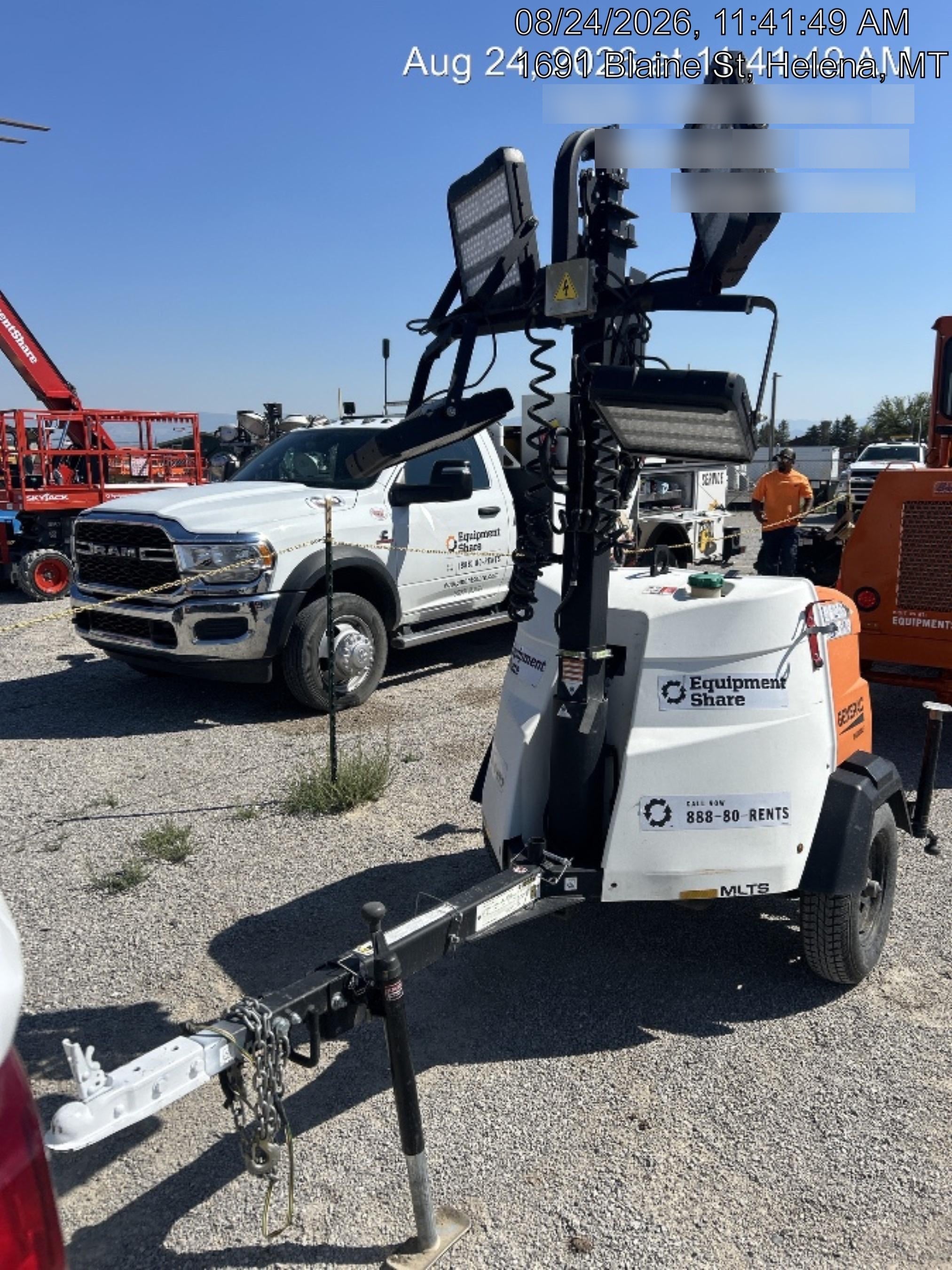 2024 Generac MLT2 Diesel, Flex Switch 120V Input, Powerzone Controller, 
(4) 320W LED Lights, 4kW Generator, 39.9 Gal Fuel Tank, 2" Ball, T3