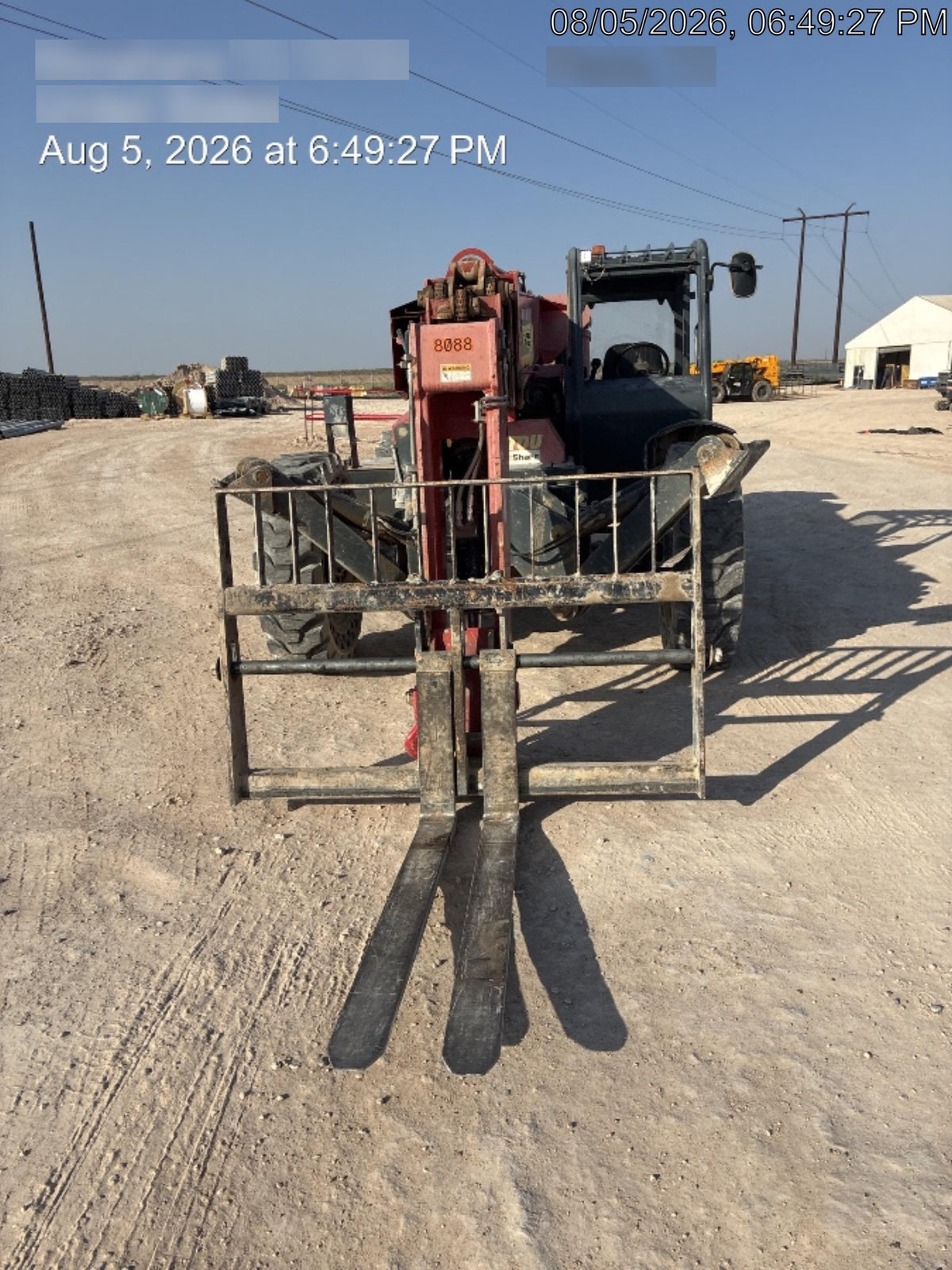 2018 Manitou MTA10055 Manitou MTA 10055 w/Open ROPS, Work Lights/Strobe, Aux Hyd, Solid Tires, Lift Hook, 66" Carriage, 60" Forks