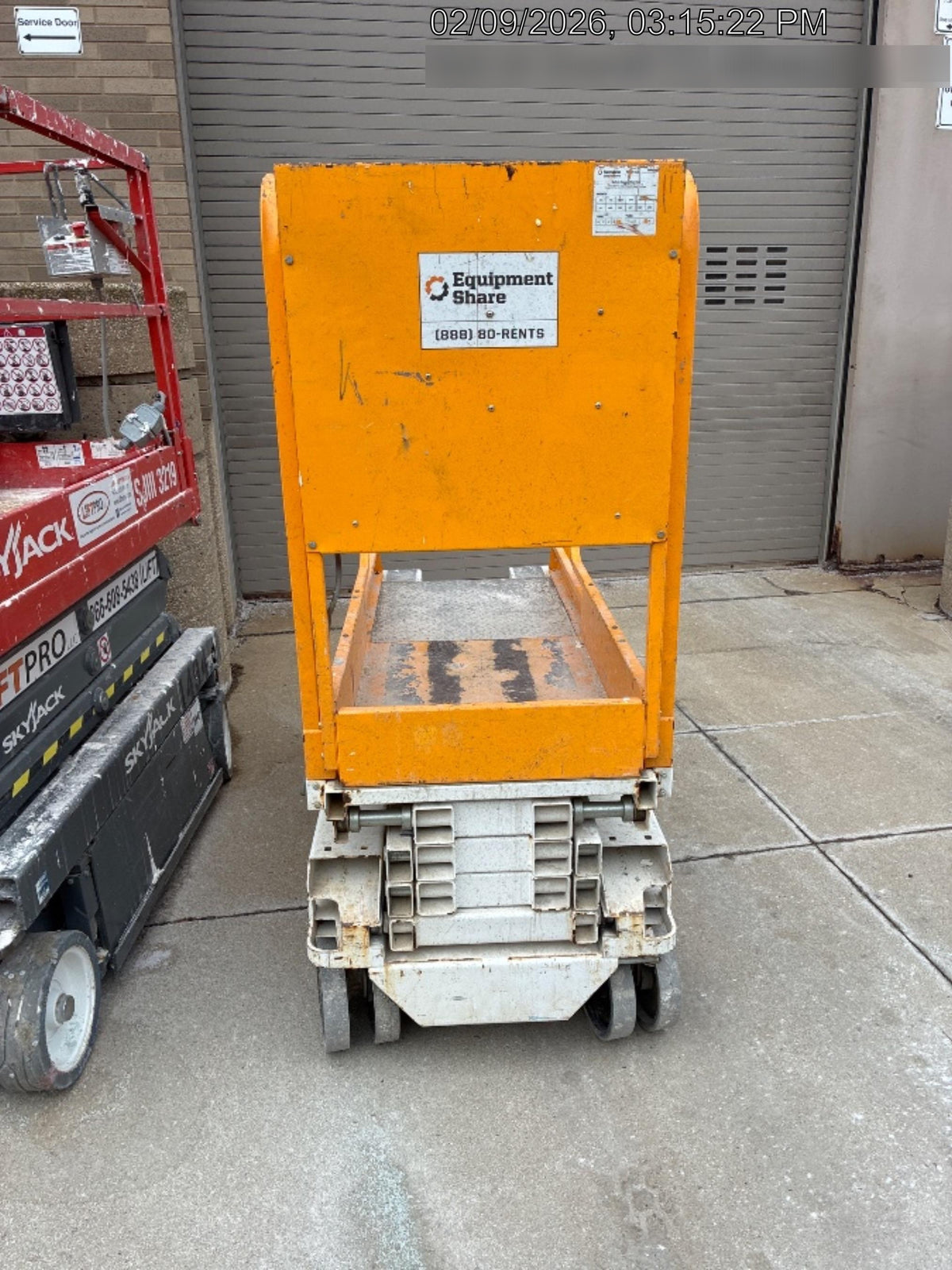 Custom Equipment HB-1430 <ul>
 <li>Hy-Brid Scissor Lift</li>
  <li>Platform capacity up to 670 lbs.</li>
  <li>Working height up to 20 ft</li>
  <li>Weighs under 1,700 lbs.</li>
  <li>Non-marking wheels </li>
</ul>