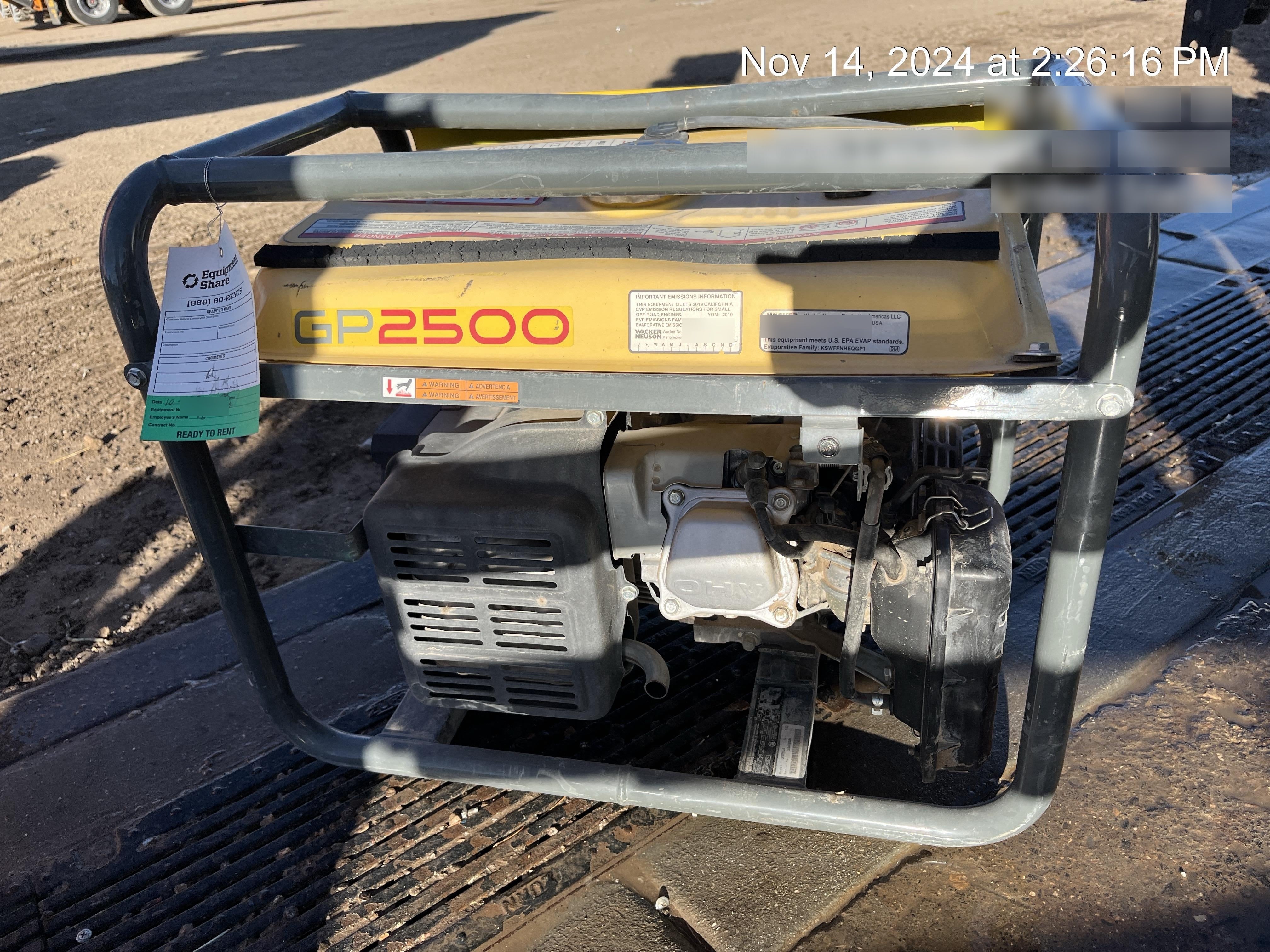 2020 WACKER NEUSON GP2500A