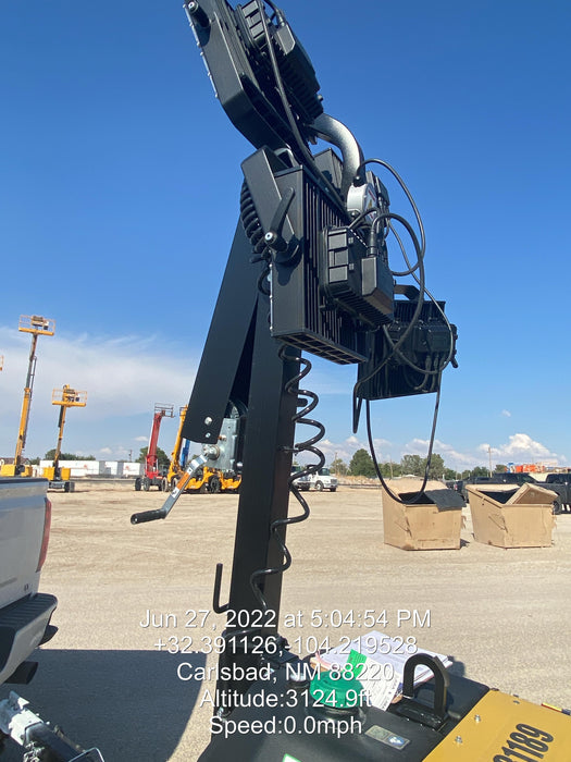 2022 Allmand NLV3GR (4) LED Light Fixture 350W, 23' Vertical Mast, 3kW Prime, Towable, Deep Sea L401, Leveling Jacks, Yanmar T4F 5.8hp