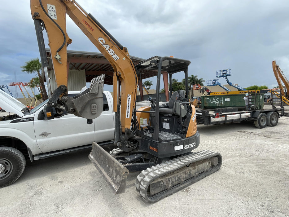2018 Case CX37C ROPS, LONG ARM, RUBBER TRACKS, AUX HYD