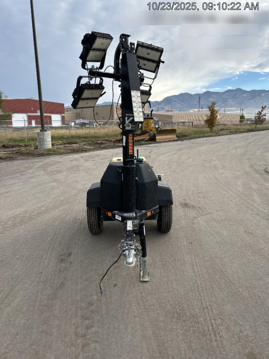 2022 Allmand NLV3GR (4) LED Light Fixture 350W, 23' Vertical Mast, 3kW Prime, Towable, ES Decals, T3