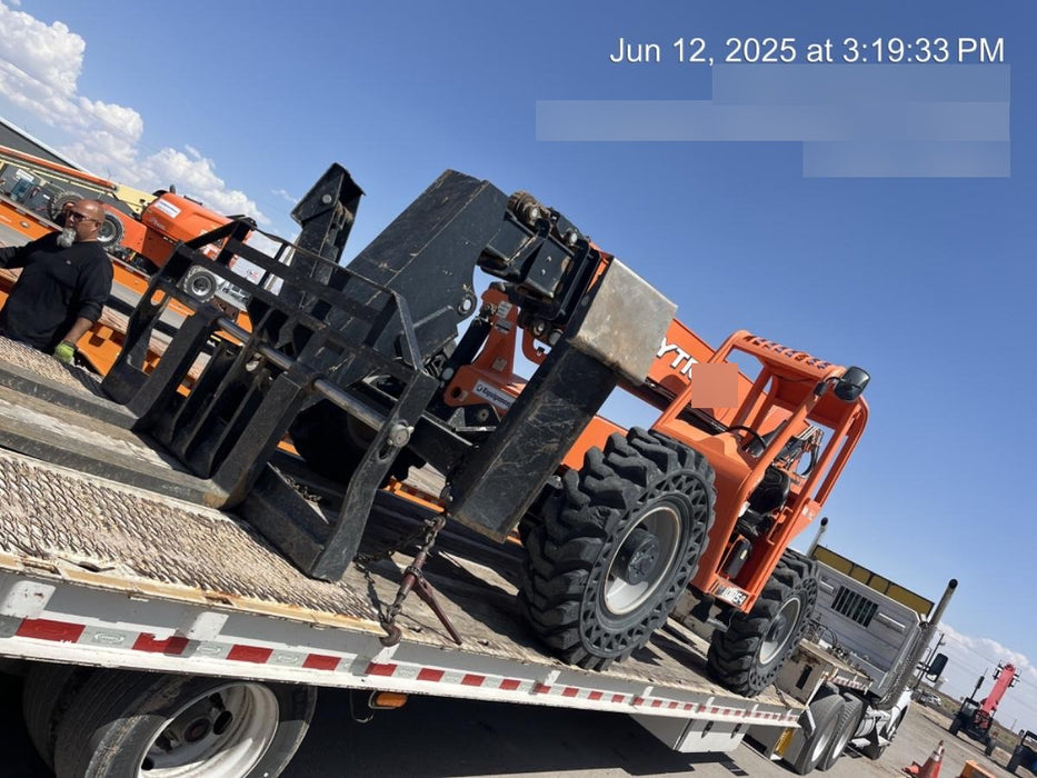2018 Skytrak 10054 Skytrak 10054 10K Telehandler w/Open ROPS Solid Tires, LED Work Lights, Rotating Beacon, 60" Carriage/60" Forks