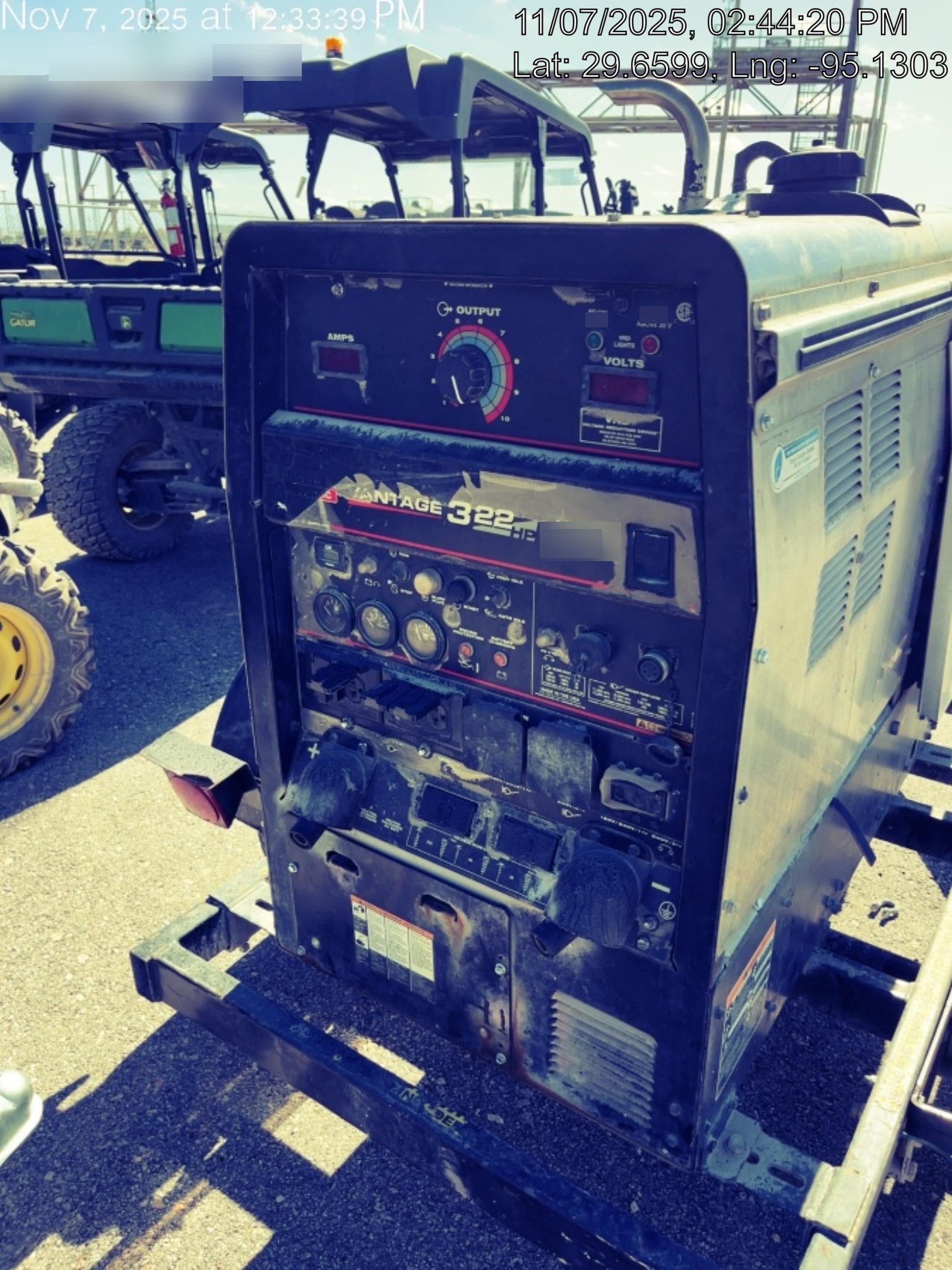 2019 Lincoln Electric Vantage 322 Ready-Pak 3, Two Wheel Trailer, Fender and Light Kit, Cable Rack