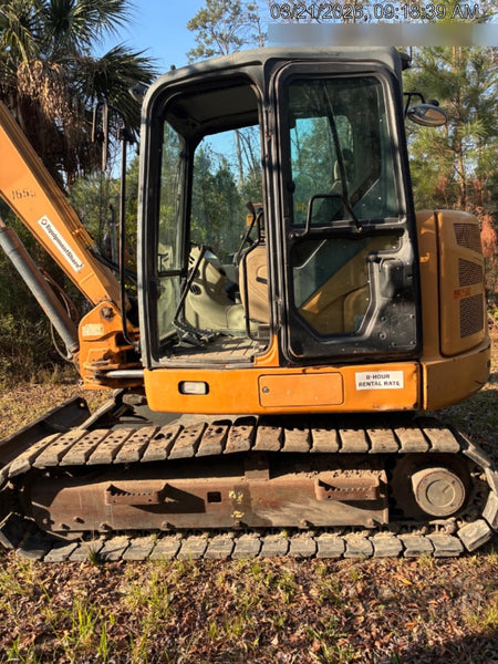 2015 Case CX80C CLOSED CAB, A/C, RUBBER TRACKS PADS, 7'-2" ARM