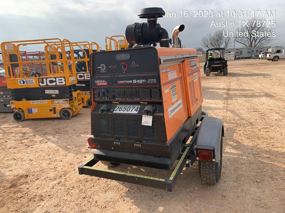 2022 Lincoln Electric Vantage 549X Crosslink Technology, Trailer Mounted, ES Decals, T3
