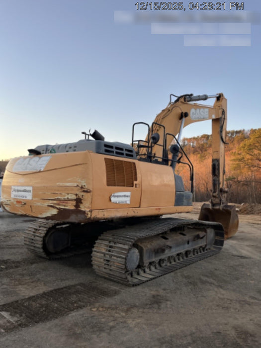 2015 Case CX350D CAB A/C, 13'-3" ARM, STEEL TRACKS, THUMB