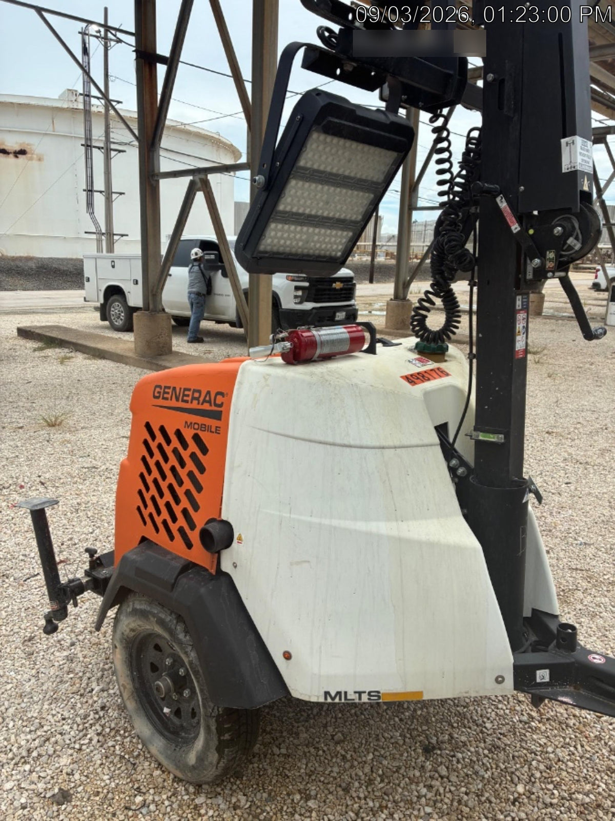 2025 Generac MLTS-4 Diesel, Mitsubishi L2E, 7.1 hp @1800 rpm, Flex Switch 120V Input, Powerzone Controller, (4) 320W LED Lights, 4kW Generator, 39.9 Gal Fuel Tank, 2" Ball