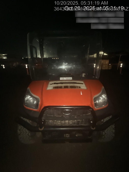 2021 Kubota RTV-X1140W-H Plastic Canopy, Windshield Acrylic Clear, LED Strobe Light, Wire Harness Kit, Back up Alarm