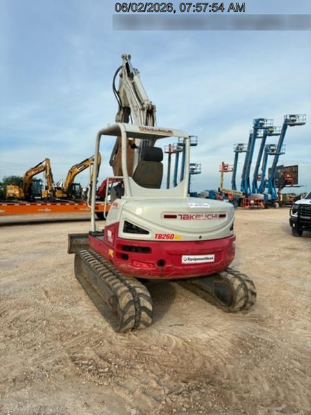 2019 Takeuchi TB260 Takeuchi TB260 Canopy w/Rubber Tracks, Auxiliary Hydraulics, Standard Blade, Manual QC