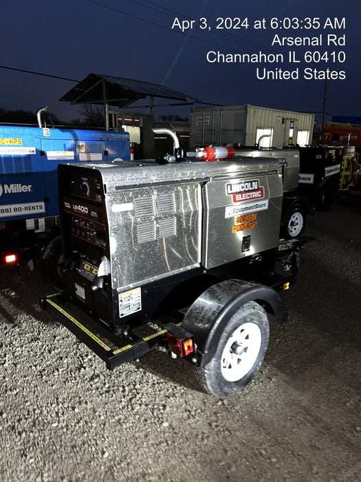 2024 Lincoln Electric LE400 Kubota V1505, Trlr, Cable Rack, Light Kit, ES Decals, T3