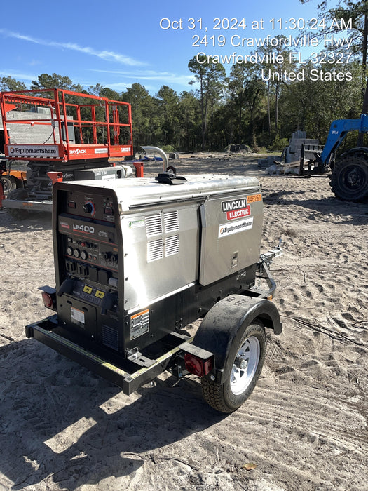 2024 Lincoln Electric LE400 Kubota V1505, Trlr, Cable Rack, Light Kit, ES Decals, T3