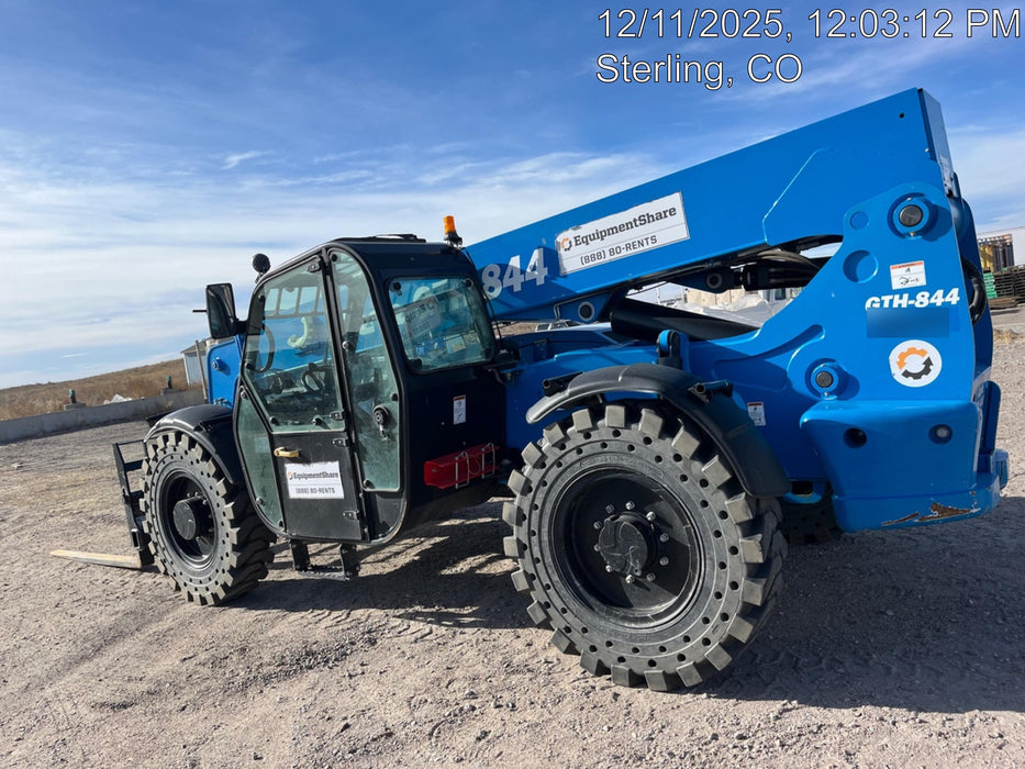 2018 Genie GTH-844 Genie GTH-844 w/Enclosed Cab w/HVAC, Work Lights, Solid Tires, Beacon, 60" Carriage and Forks