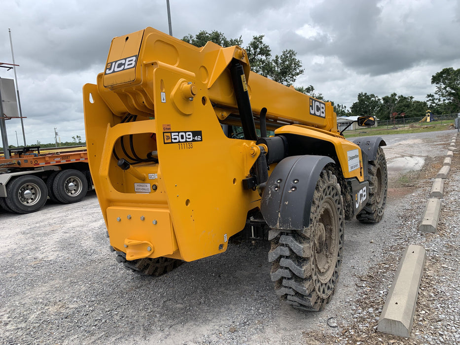 2020 JCB 509-42 Cab/Heat/Air, Solid Tires, Work Lights, Beacon, Aux Hydraulics, Back up Alarm, Lifting Eye, ES Decals