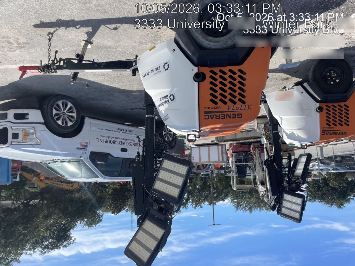 2023 Generac MLT2 Diesel, Flex Switch 120V Input, Powerzone Controller, 
(4) 320W LED Lights, 4kW Generator, 39.9 Gal Fuel Tank, 2" Ball, T3
